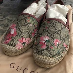 Gucci espadrille flats blooms print 36